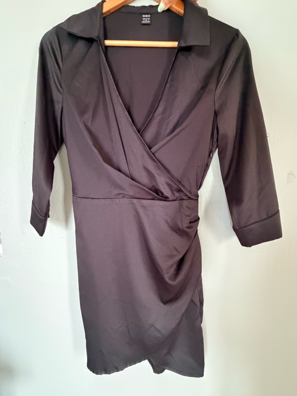 Black Wrap-Style Women's Dress